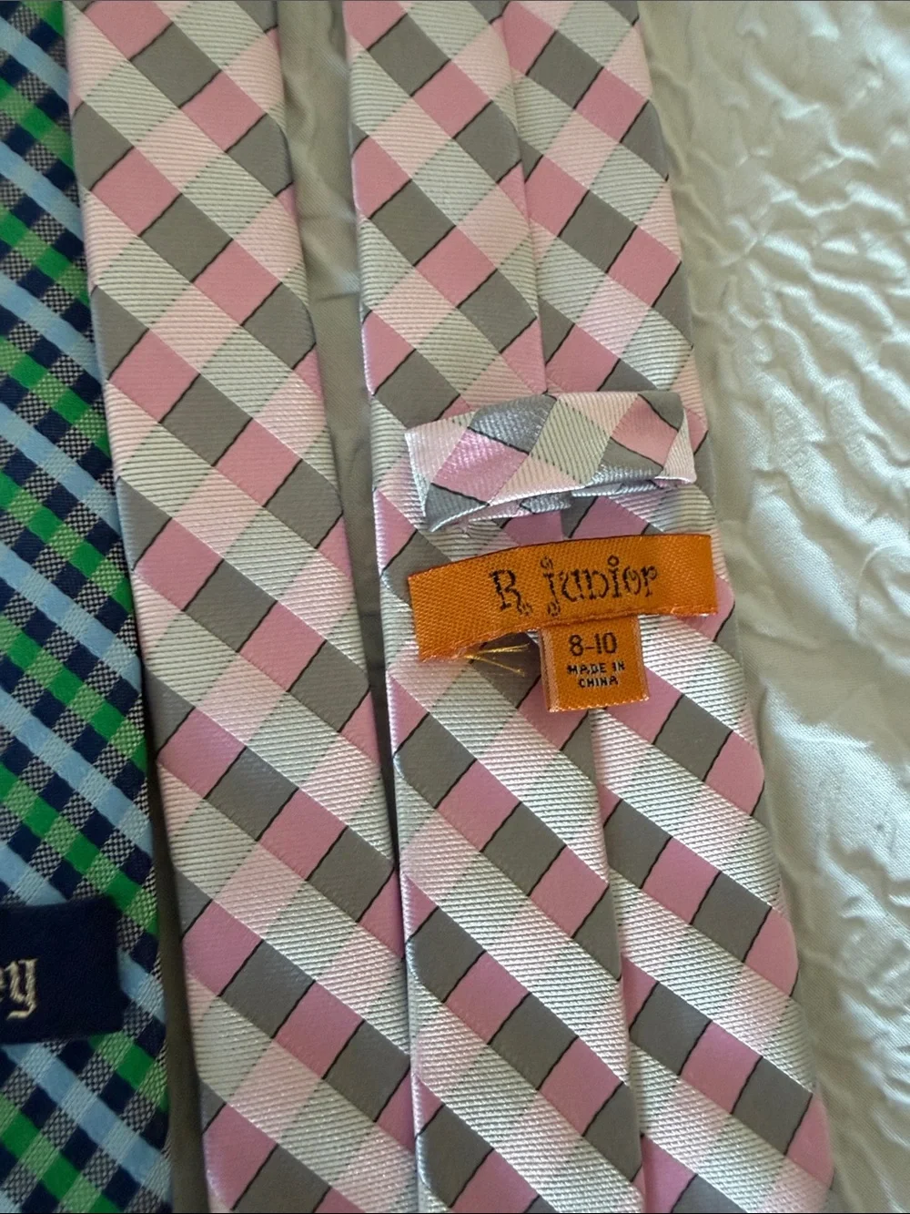 Dockers Boys Tie Set — Black, Gold, Red, Green, Pink Plaids & Stripes